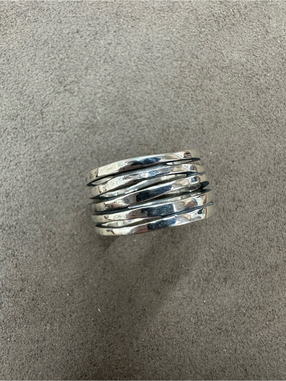 James Avery RETIRED Hammered Stacked Band Size 10